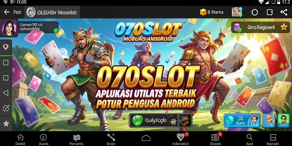 Tangkapan layar aplikasi 070SLOT menampilkan fitur utilitas yang intuitif dan efisien.