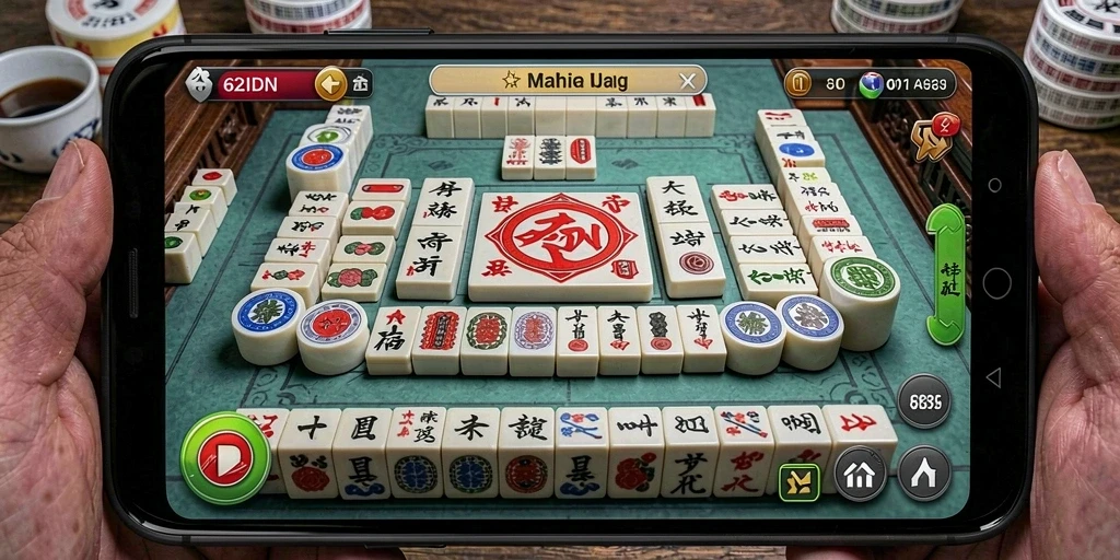 Tampilan gameplay Mahjong yang menantang dan menyenangkan di 62IDN.