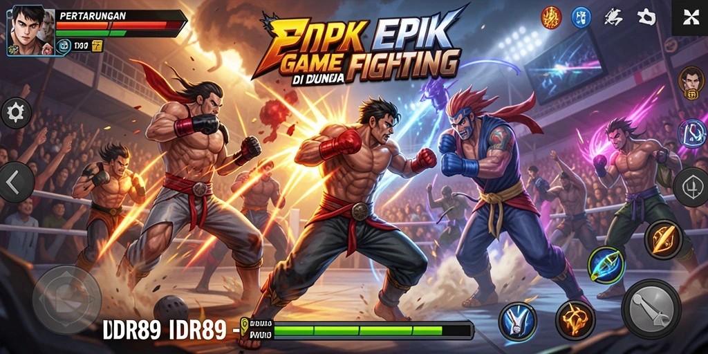 Gameplay mendebarkan dengan pertarungan intens dalam IDR89.