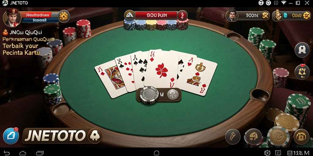 Tampilan gameplay JNETOTO yang seru dan menarik dalam QiuQiu.