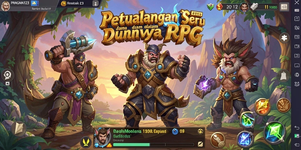 Tangkapan layar PRAGMATIC123 menampilkan aksi seru dalam pertarungan RPG.