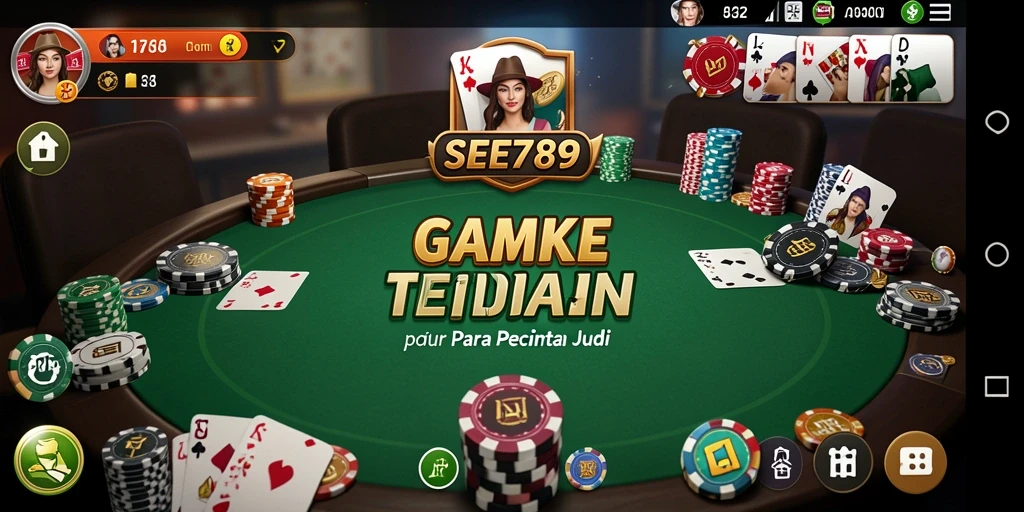 Tampilan gameplay Poker yang menarik dan seru di SEE789.