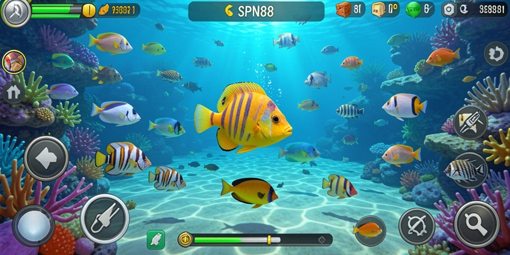 Tampilan gameplay SPN88 dengan aksi tembak ikan yang menarik.