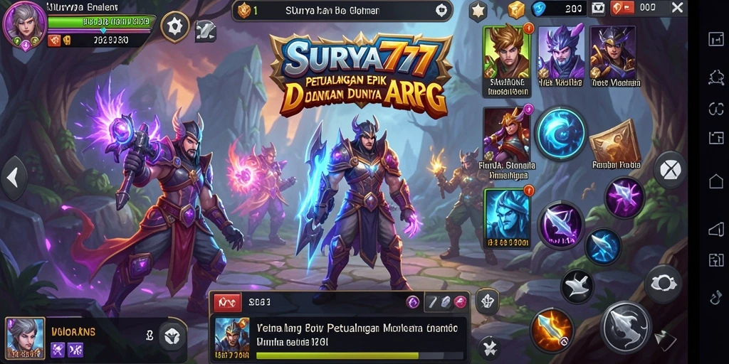 Tangkapan layar gameplay SURYA777 yang mendebarkan dan epik.