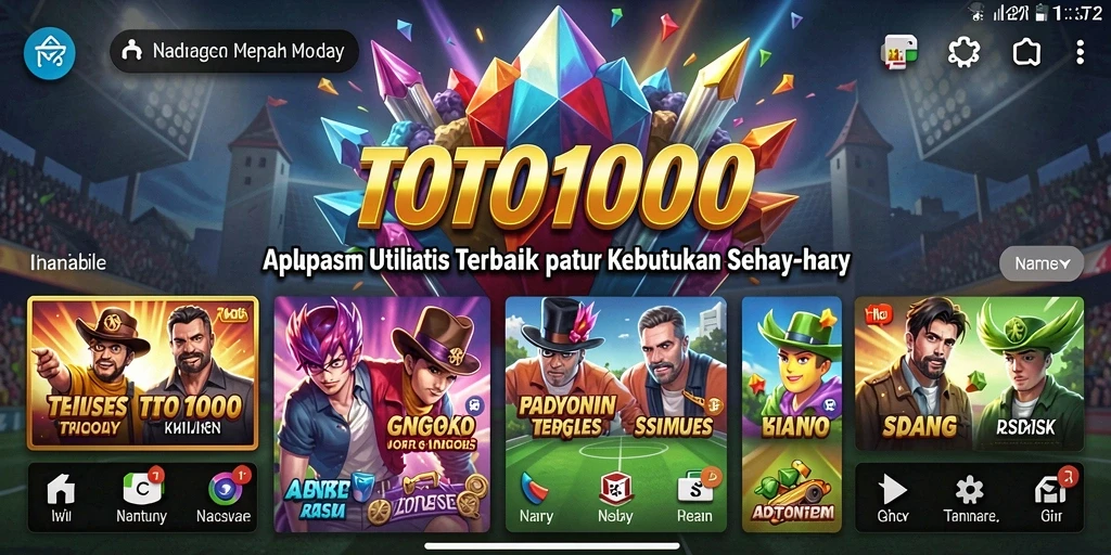 Tampilan antarmuka TOTO1000 yang sederhana dan fungsional.